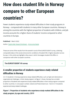 How does student life in Norway compare to other European countries?