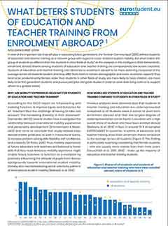 What deters students of education and teacher training from enrolment abroad?