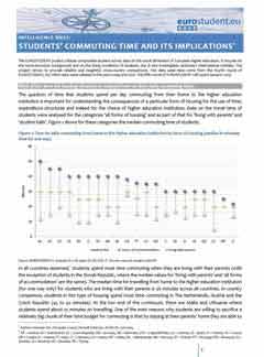 Students’ commuting time and its implications