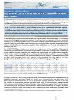 Die Struktur der staatlichen Studienfrderung in Europa