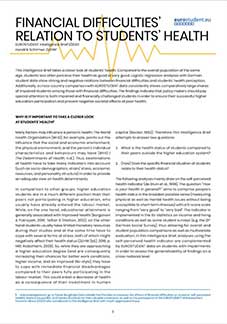 Financial difficulties' relation to students' health