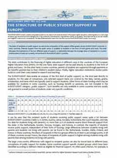 The structure of public student support in Europe
