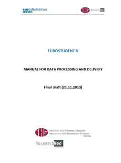 EUROSTUDENT V Manual for data processing and delivery