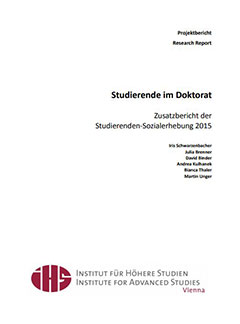 Studierende im Doktorat Zusatzbericht der Studierenden-Sozialerhebung 2015