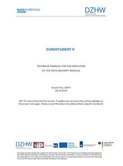 EUROSTUDENT V Technical manual for the execution of the Data Delivery Module