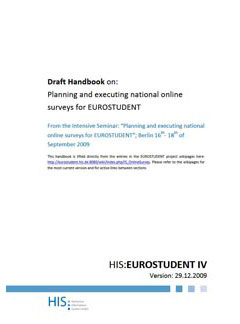 EUROSTUDENT IV Handbook on planning and executing national online surveys