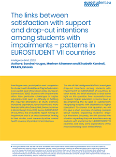 The links between satisfaction with support and drop-out intentions among students with impairments – patterns in EUROSTUDENT VII countries