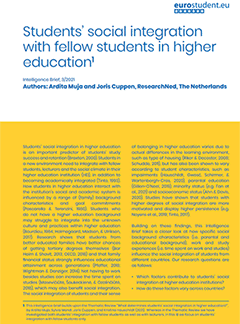 Students’ social integration with fellow students in higher education